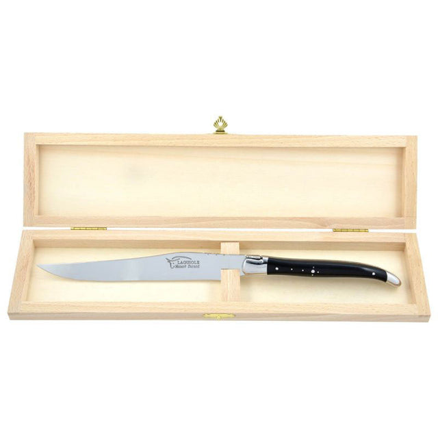 Laguiole Carving Knife Ebony Wood, Prestige Collection - Zouf.biz