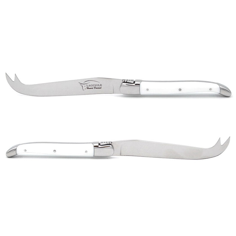 Laguiole Cheese Knife, White Corian - Zouf.biz