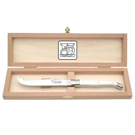 Laguiole Cheese Knife, White Corian - Zouf.biz