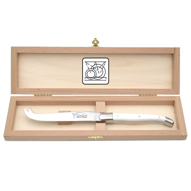 Laguiole Cheese Knife, White Corian - Zouf.biz