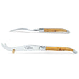 Laguiole Cheese Set, Fork & Knife, Juniper Wood, Prestige Collection - Zouf.biz