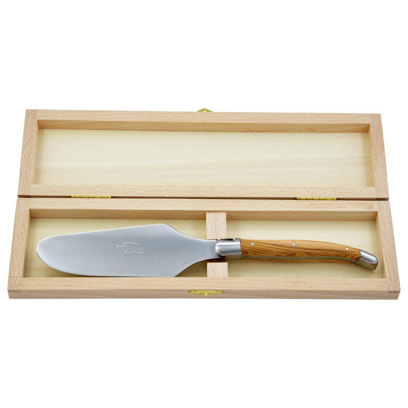 Laguiole Pie Server Olive Wood, Prestige Collection - Zouf.biz