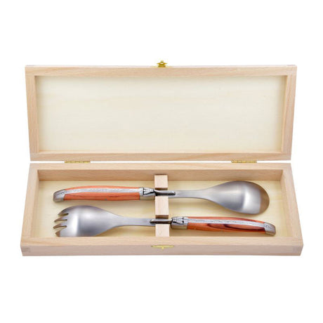 Laguiole Salad Servers Rosewood, Prestige Collection - Zouf.biz