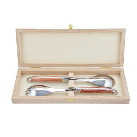 Laguiole Salad Servers Rosewood, Prestige Collection - Zouf.biz