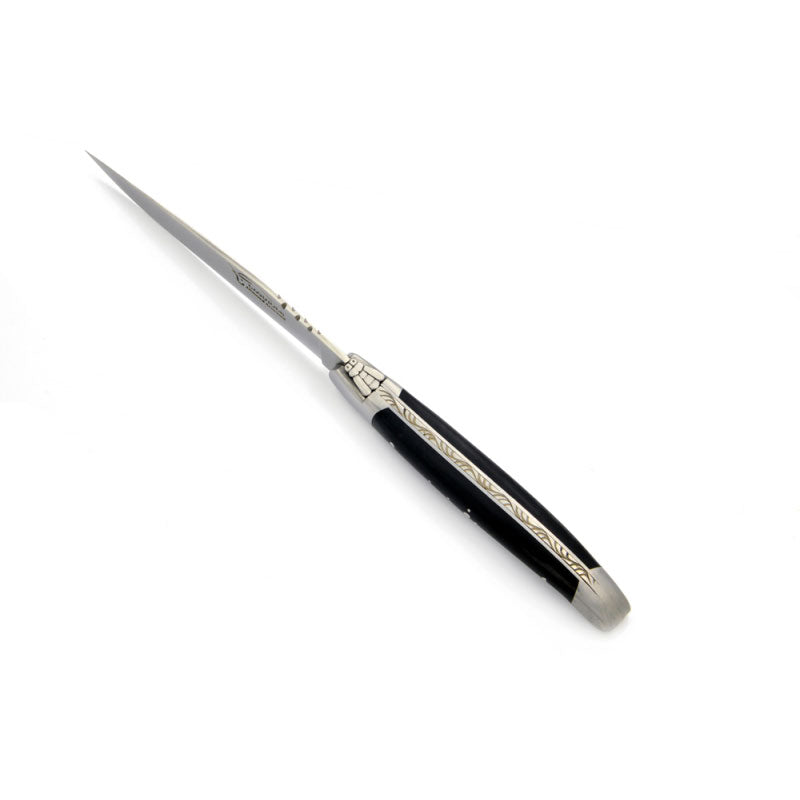 Laguiole Steak Knives Dark Horn Tip, Prestige Collection - Zouf.biz