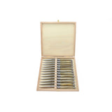 Laguiole Steak Knives Pale Horn Tip, Prestige Collection - Zouf.biz