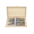 Laguiole Steak Knives Pale Horn Tip, Prestige Collection - Zouf.biz