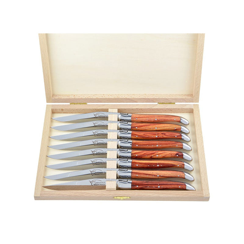 Laguiole Steak Knives Rosewood, Prestige Collection - Zouf.biz