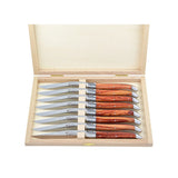 Laguiole Steak Knives Rosewood, Prestige Collection - Zouf.biz