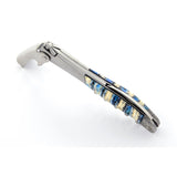 Laguiole Yellow Fossilised Mammoth Molar & Meteorite Steel Sommelier Corkscrew - Zouf.biz