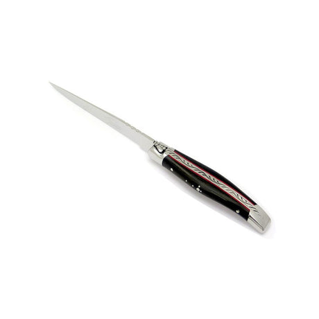 Laguiole Letter Opener - Cut Paper Knife Ebony & Red Vulcanised Fiber, Prestige Collection - Zouf.biz