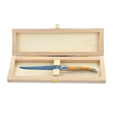 Laguiole Letter Opener - Cut Paper Knife Olive Wood, Prestige Collection - Zouf.biz