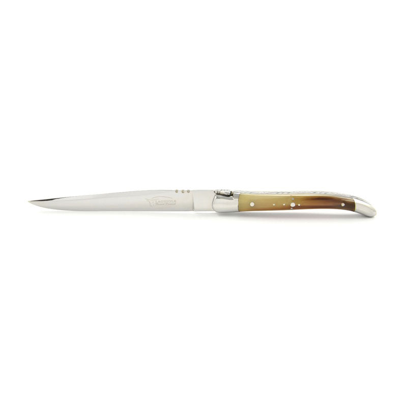 Laguiole Letter Opener - Cut Paper Knife Pale Horn Tip, Prestige Collection - Zouf.biz