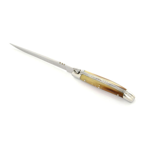 Laguiole Letter Opener - Cut Paper Knife Pale Horn Tip, Prestige Collection - Zouf.biz