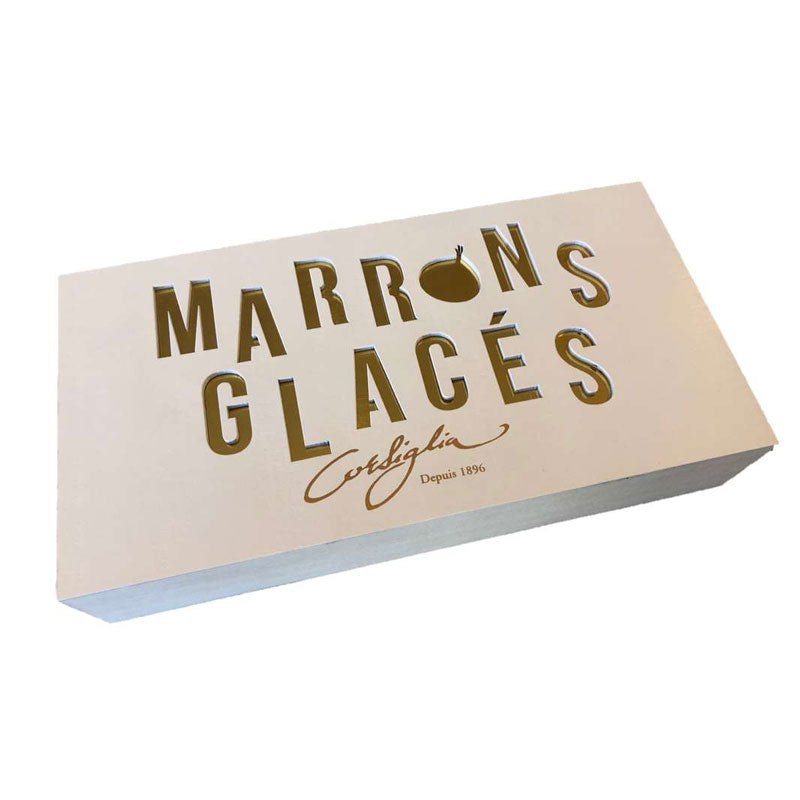 Marrons Glacés (Candied Chestnuts), Wooden Box - Zouf.biz
