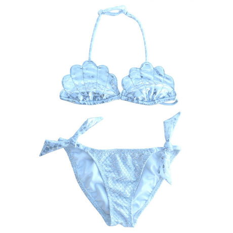 Mermaid and Shinny Print Bikini, Silver - Zouf.biz