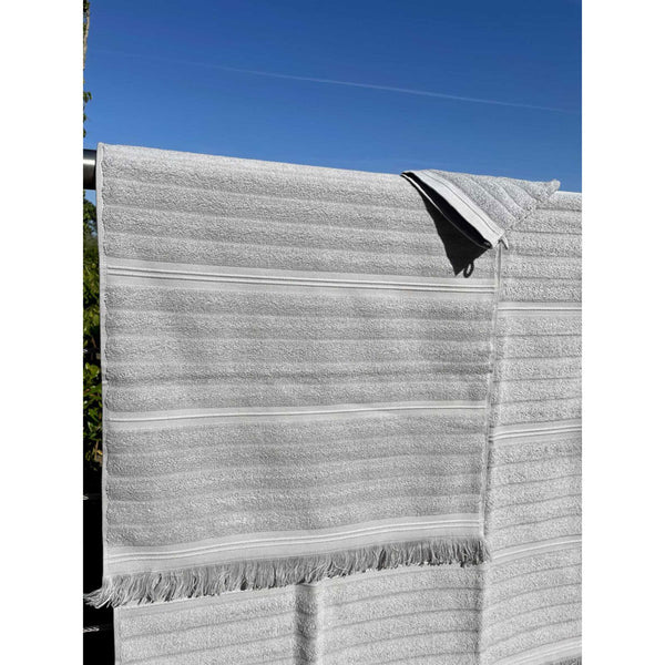 Natural Organic 100% Cotton Hand Towel, Pearl Grey - Zouf.biz
