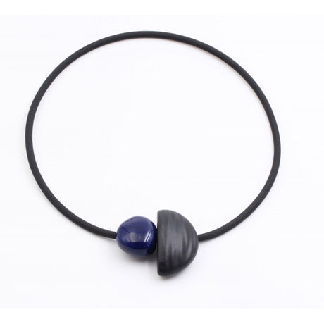 Leo Ceramic Necklace, Midnight Blue - Zouf.biz