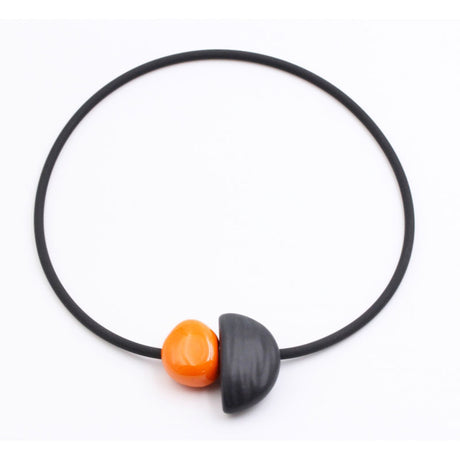 Leo Ceramic Necklace, Orange - Zouf.biz