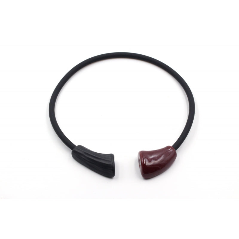 Masai Ceramic Necklace, Blackcurrant - Zouf.biz