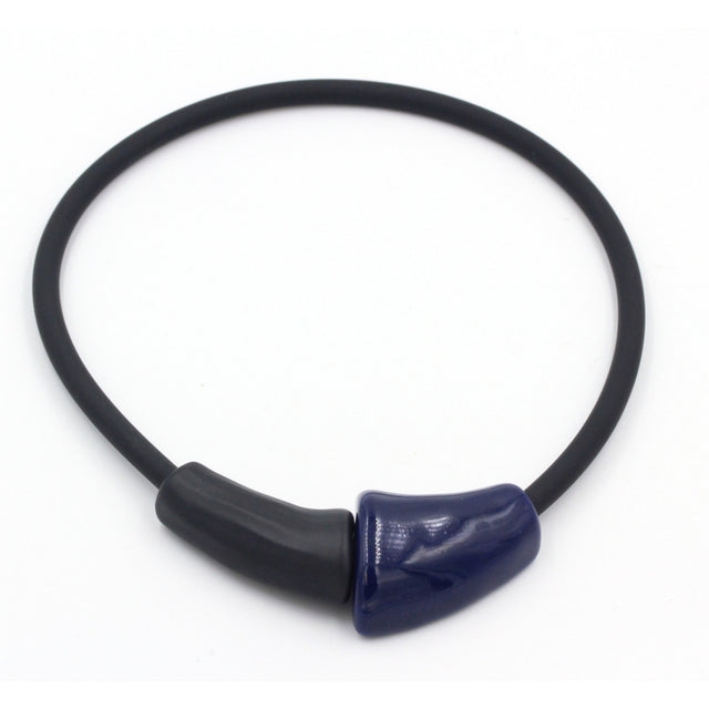 Masai Ceramic Necklace, Midnight Blue - Zouf.biz