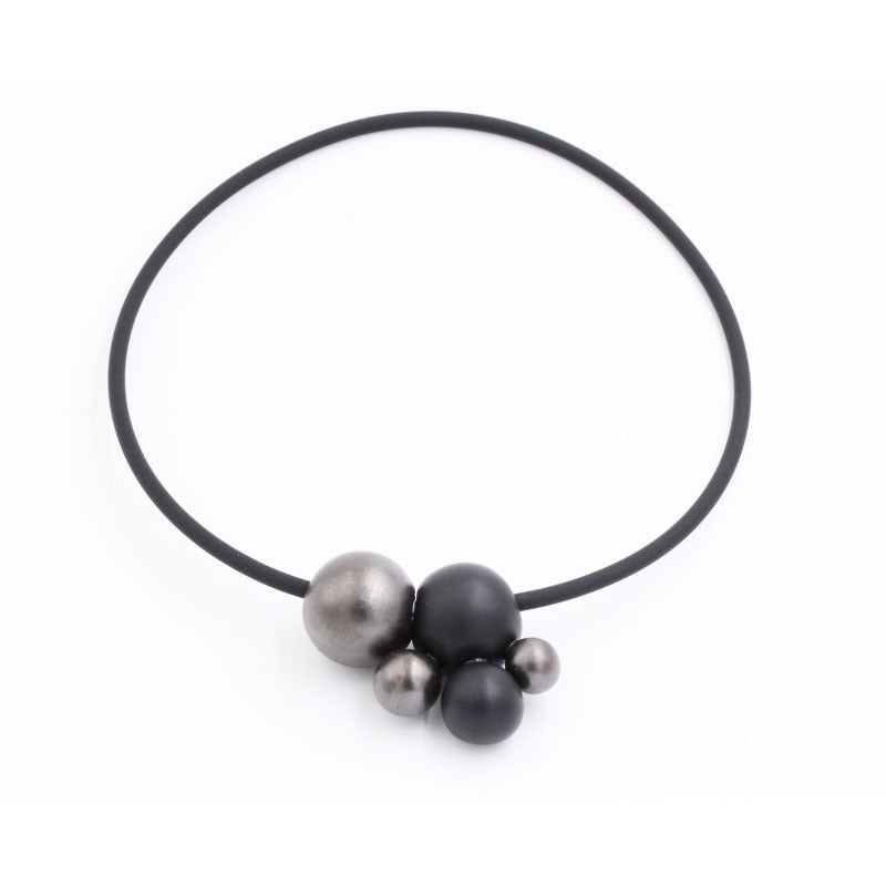 Meteore Ceramic Necklace, Cast Iron & Black - Zouf.biz