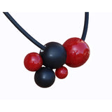 Meteore Ceramic Necklace, Cherry & Black - Zouf.biz