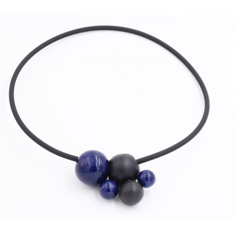 Meteore Ceramic Necklace, Midnight Blue & Black - Zouf.biz