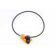 Meteore Ceramic Necklace, Orange & Black - Zouf.biz