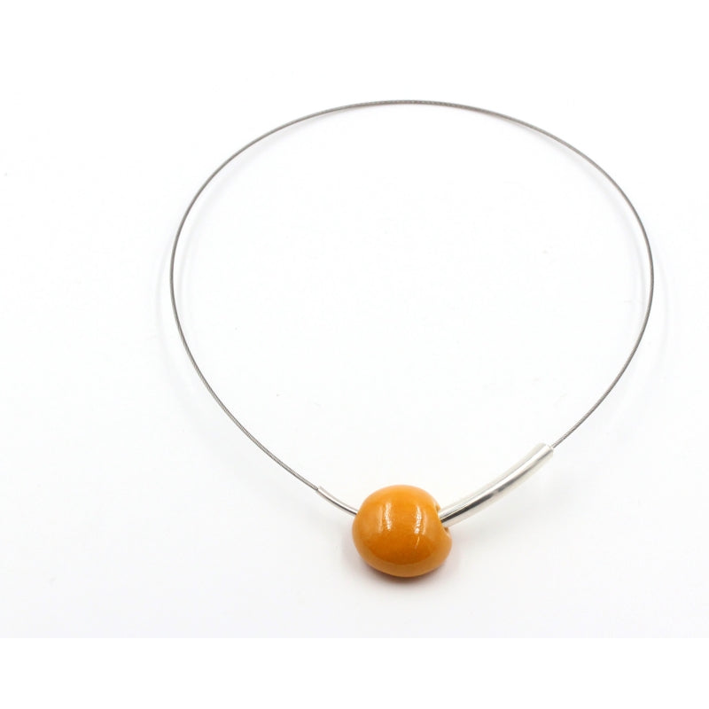 Sakura Ceramic Necklace, Apricot - Zouf.biz