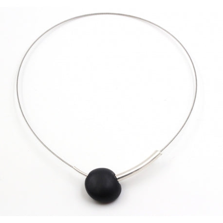 Sakura Ceramic Necklace, Black - Zouf.biz