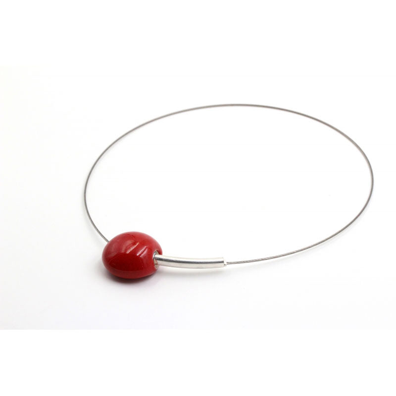 Sakura Ceramic Necklace, Cherry - Zouf.biz
