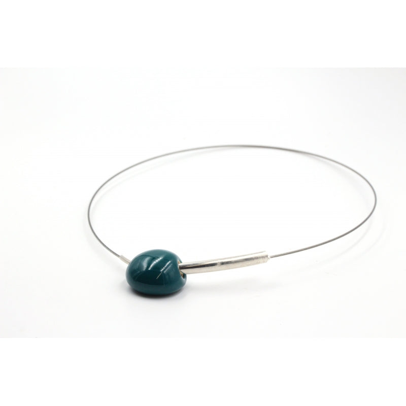 Sakura Ceramic Necklace, Duck Egg Blue - Zouf.biz