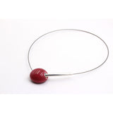 Sakura Ceramic Necklace, Raspberry - Zouf.biz