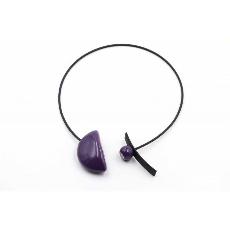Samourai Ceramic Necklace, Purple - Zouf.biz