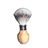 Pure Silver Tip Badger Shaving Brush Olive Wood - Zouf.biz