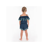 Plain Embroidered Playsuit, Blue - Zouf.biz