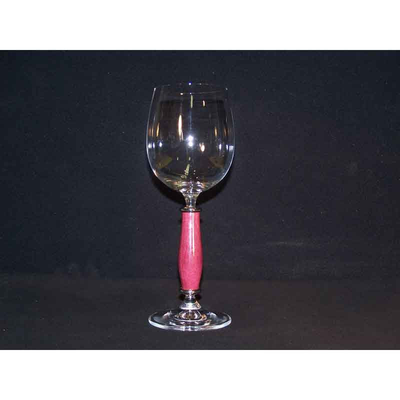Crystal Wine Glass on Purpleheart Wood Base - Zouf.biz