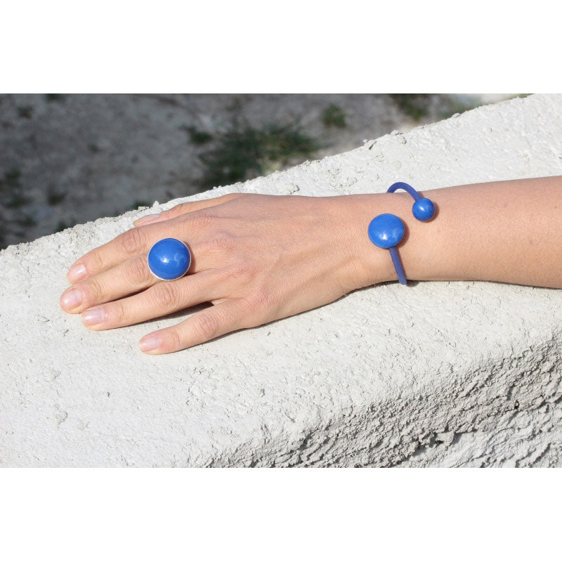 Bulle Cabochon Ring, Azure - Zouf.biz