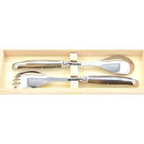 Laguiole Salad Servers Dark Horn Tip, Prestige Collection - Zouf.biz
