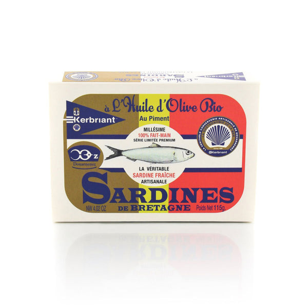 Sardines in Organic Olive Oil & Chili Pepper - 115g - Zouf.biz