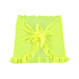 Ruffled Tulle Sarong, Yellow - Zouf.biz