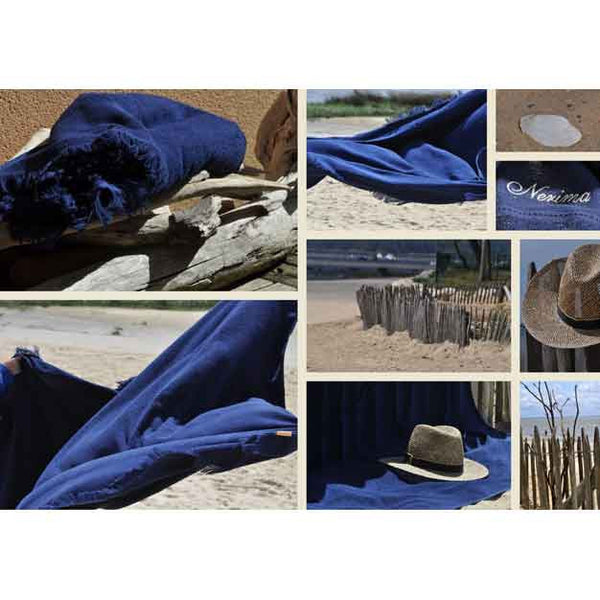 Cap-Ferret Navy 100% Cotton Beach Towel - Zouf.biz