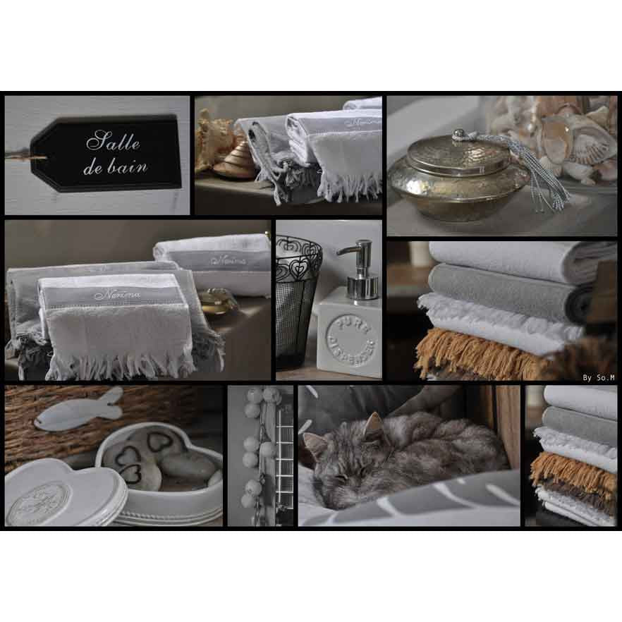 Cap-Ferret Grey 100% Cotton Hand Towel - Zouf.biz