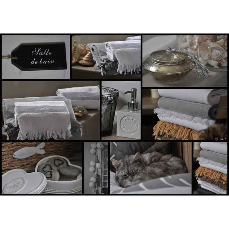 Cap-Ferret Grey 100% Cotton Hand Towel - Zouf.biz