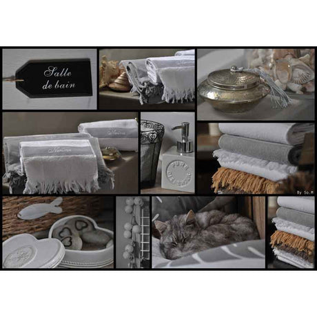 Cap-Ferret Silver 100% Cotton Hand Towel - Zouf.biz