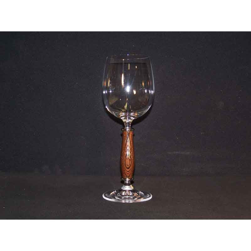 Crystal Wine Glass on Wenge Wood Base - Zouf.biz