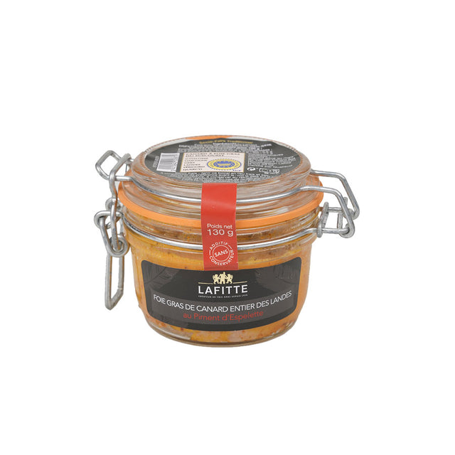 Whole Duck Foie Gras with Espelette Pepper - 130g Jar - Zouf.biz